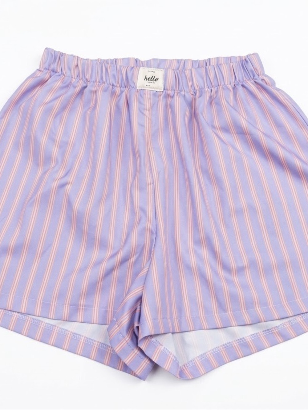 Lavender & Pink Striped Women's Pajama Shorts